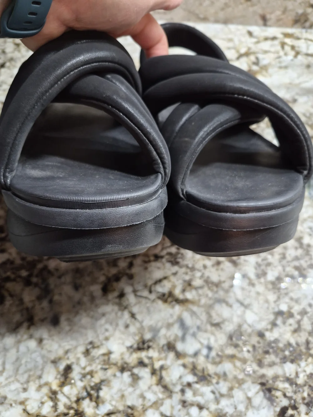 Nike Air Isla Black Platform Slide Strap Sandals 11
